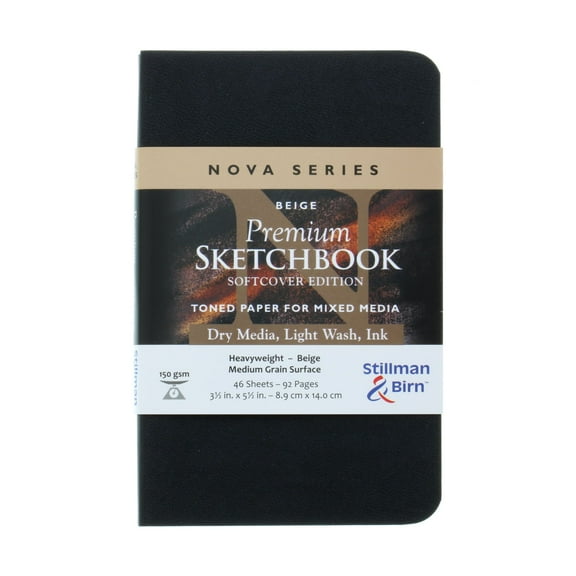 Stillman & Birn Nova Series Soft-Cover Sketchbook, Beige, 3.5 in x 5.5 in