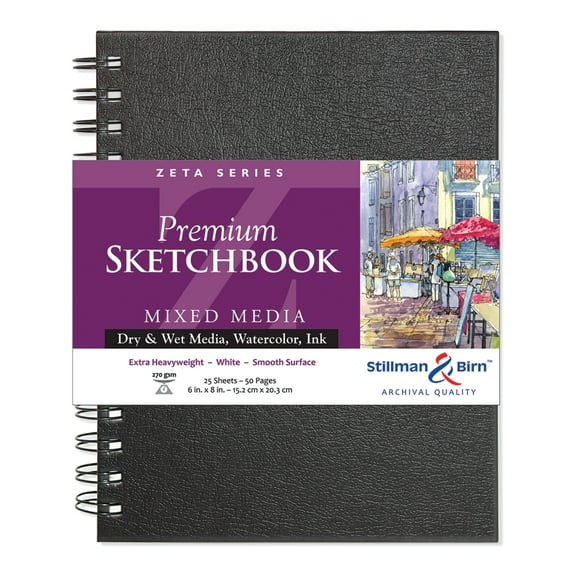 Stillman & Birn Zeta Series Premium Hard-Cover Sketchbook, 6" x 8"