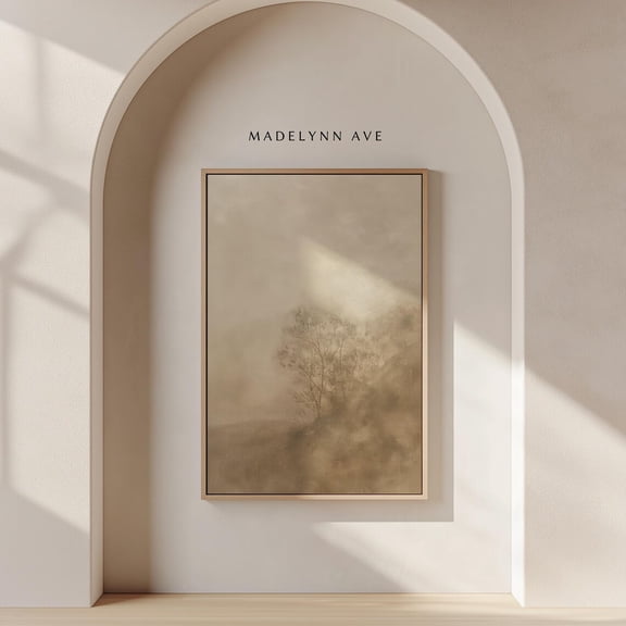 Stillness, Neutral Modern Landscape Wall Art, Statement Art For A Peaceful Aesthetic