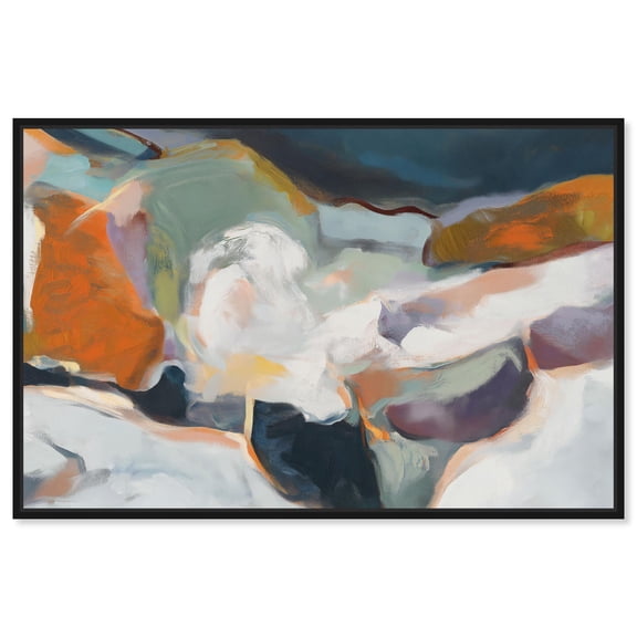 Stillness in the Maelstrom I Canvas Print Abstract Wall Art by Art Remedy, Black Frame, 54 x 36