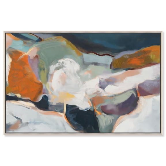 Stillness in the Maelstrom I Canvas Print Abstract Wall Art by Art Remedy, Silver Frame, 30 x 20