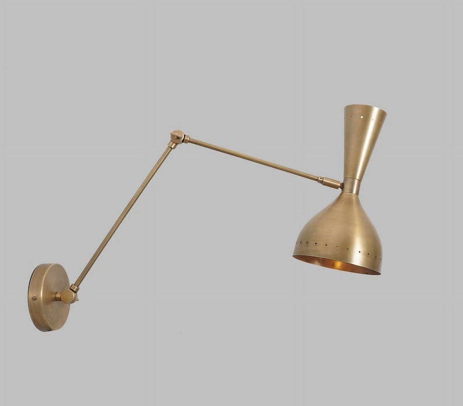Stilnovo Style Diabolo Articulated Brass Wall Lamp Sconce Mid-Century ...