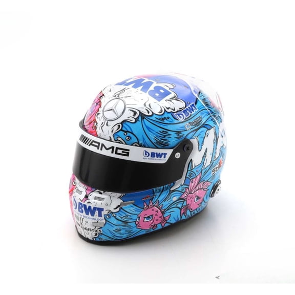 Stilo Helmet Raffaele Marciello (Winner Spa 24 Hour 2022) 1:5 scale diecast model replica helmet in Blue/White/Pink by Spark