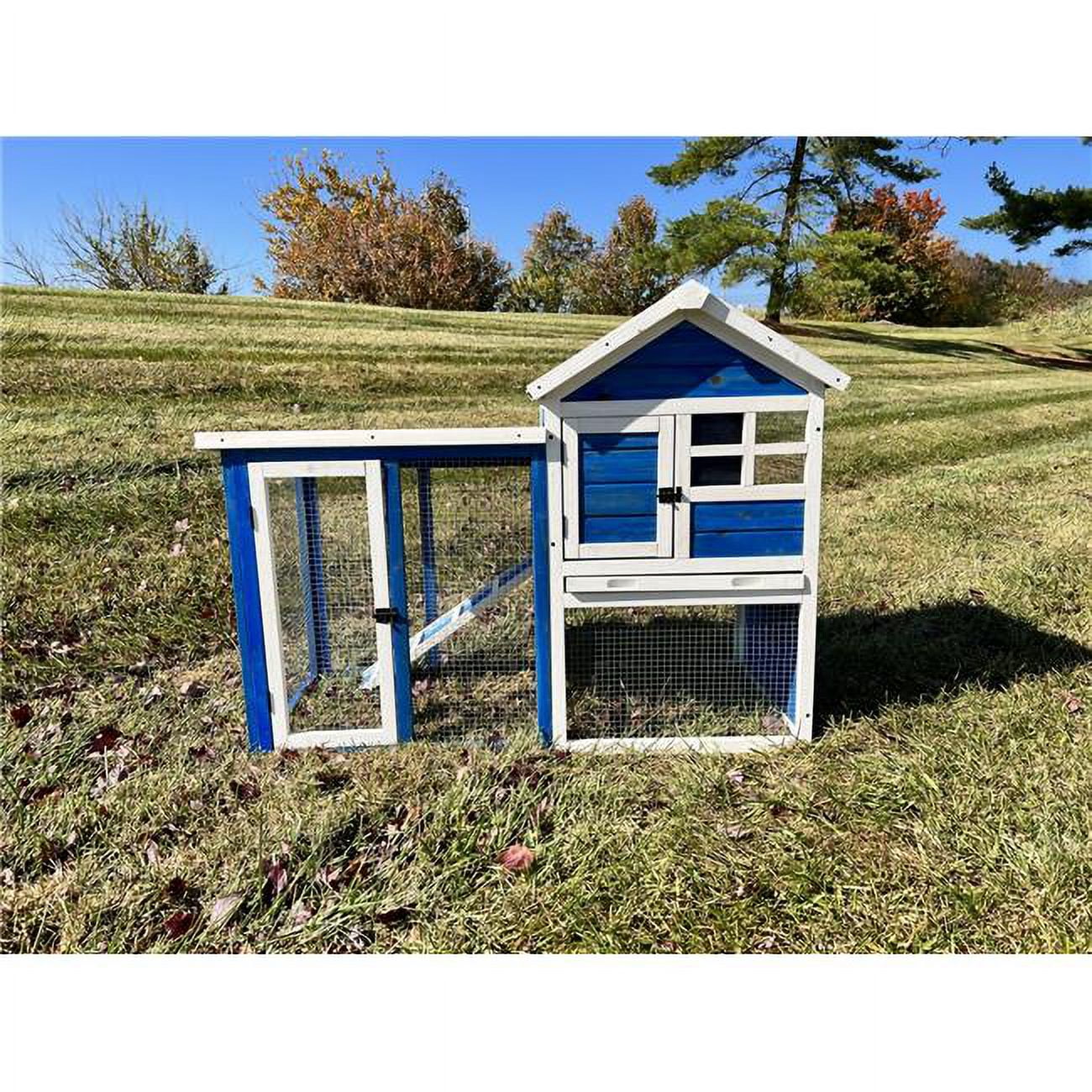 Stilt House Rabbit Hutch, Blue