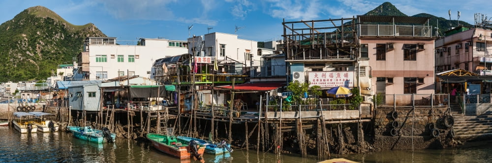 Stilt houses at fishing village Tai O Hong Kong China Canvas Art - Panoramic Images (12 x 36)