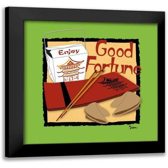 Stimson, Diane 12x12 Black Modern Framed Museum Art Print Titled - Good Fortune