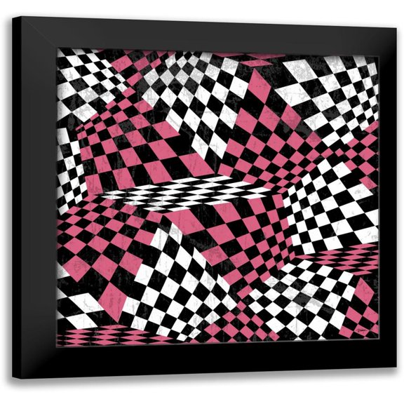 Stimson, Diane 12x12 Black Modern Framed Museum Art Print Titled - Warped Checks 2