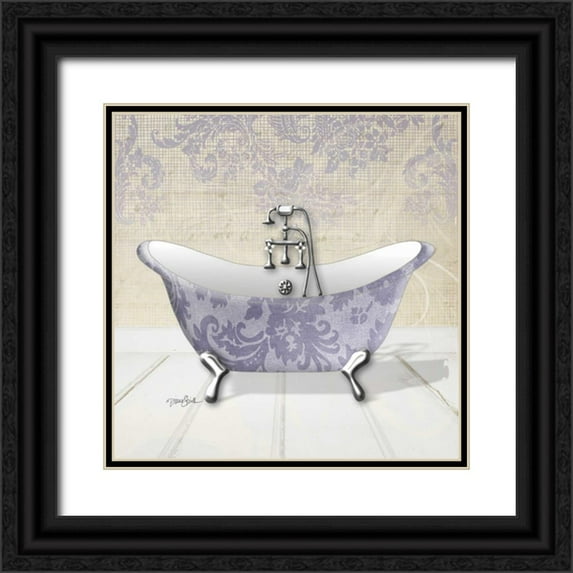 Stimson, Diane 12x12 Black Ornate Wood Framed with Double Matting Museum Art Print Titled - Lacey Tub 4