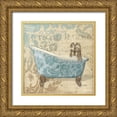 thumbnail image 1 of Stimson, Diane 12x12 Gold Ornate Wood Framed with Double Matting Museum Art Print Titled - Tub Damask 1, 1 of 4