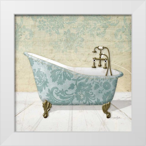Stimson, Diane 12x12 White Modern Wood Framed Museum Art Print Titled - Lacey Tub 1