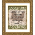 thumbnail image 1 of Stimson, Diane 12x14 Gold Ornate Wood Framed with Double Matting Museum Art Print Titled - Rules Of Kitchen 1, 1 of 4