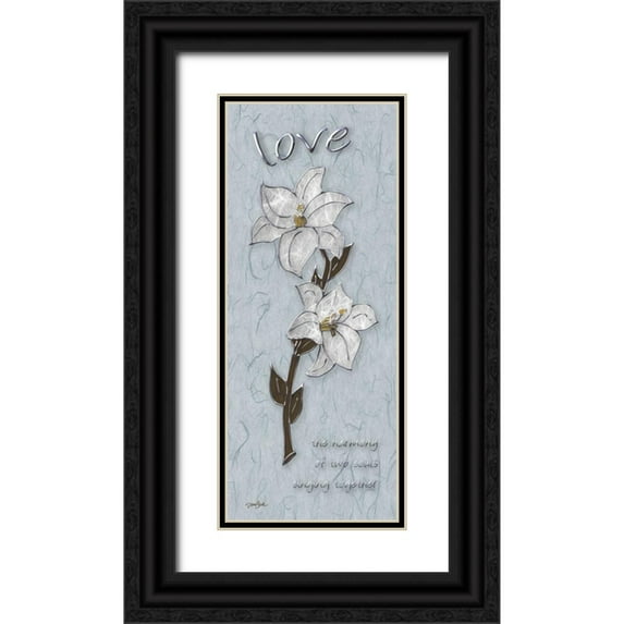 Stimson, Diane 12x24 Black Ornate Wood Framed with Double Matting Museum Art Print Titled - Love Lily