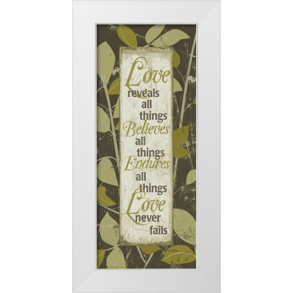 Stimson, Diane 12x24 White Modern Wood Framed Museum Art Print Titled - Leafy Panel 2