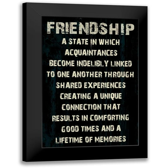 Stimson, Diane 13x18 Black Modern Framed Museum Art Print Titled - Friendship Grunge