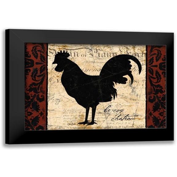 Stimson, Diane 14x11 Black Modern Framed Museum Art Print Titled - Black Rooster 2