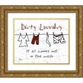thumbnail image 1 of Stimson, Diane 14x12 Gold Ornate Wood Framed with Double Matting Museum Art Print Titled - Dirty Laundry Gray, 1 of 4
