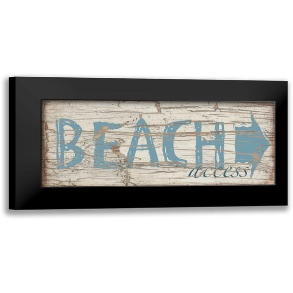 Stimson, Diane 14x8 Black Modern Framed Museum Art Print Titled - Beach Access