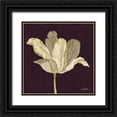 thumbnail image 1 of Stimson, Diane 15x15 Black Ornate Wood Framed with Double Matting Museum Art Print Titled - Purple Behind Tulip, 1 of 4