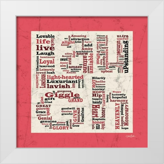 Stimson, Diane 15x15 White Modern Wood Framed Museum Art Print Titled - Laugh Coral