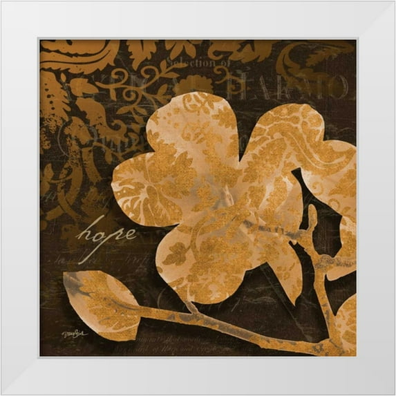 Stimson, Diane 15x15 White Modern Wood Framed Museum Art Print Titled - Magnolia Damask 2