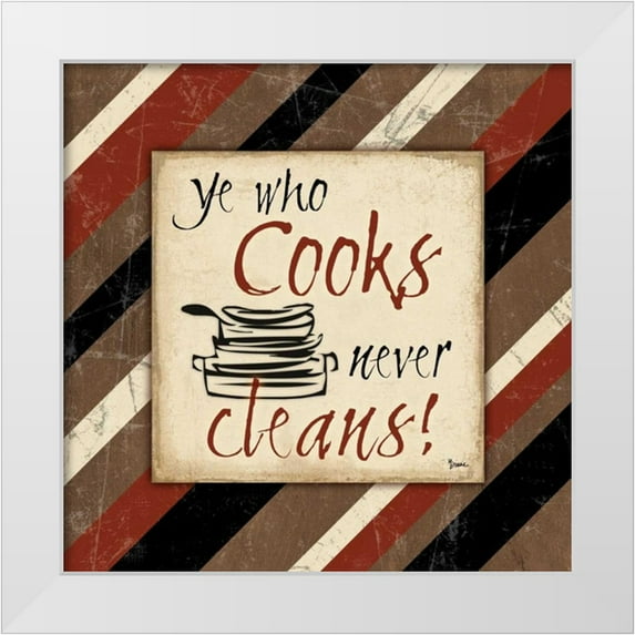 Stimson, Diane 15x15 White Modern Wood Framed Museum Art Print Titled - Never Cleans