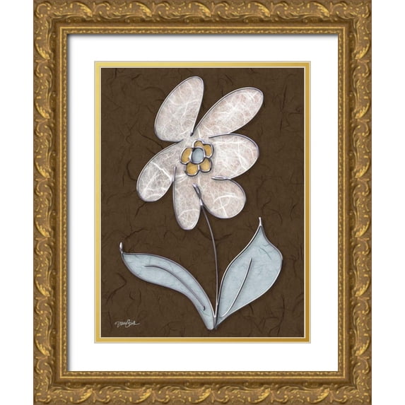Stimson, Diane 15x18 Gold Ornate Wood Framed with Double Matting Museum Art Print Titled - Funky Daisy 1