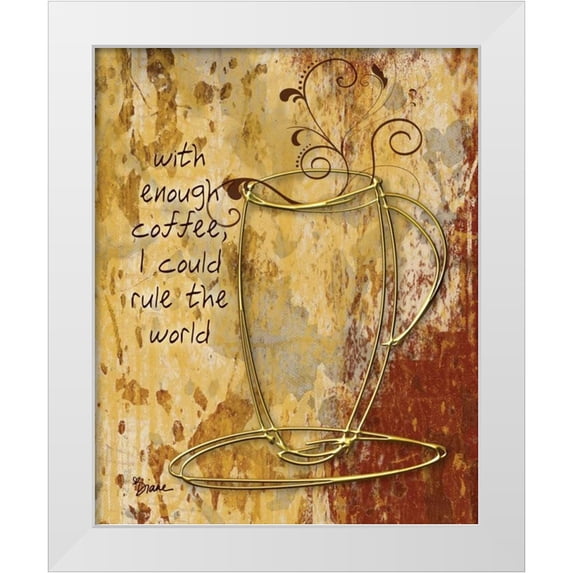 Stimson, Diane 15x18 White Modern Wood Framed Museum Art Print Titled - Coffee Rule