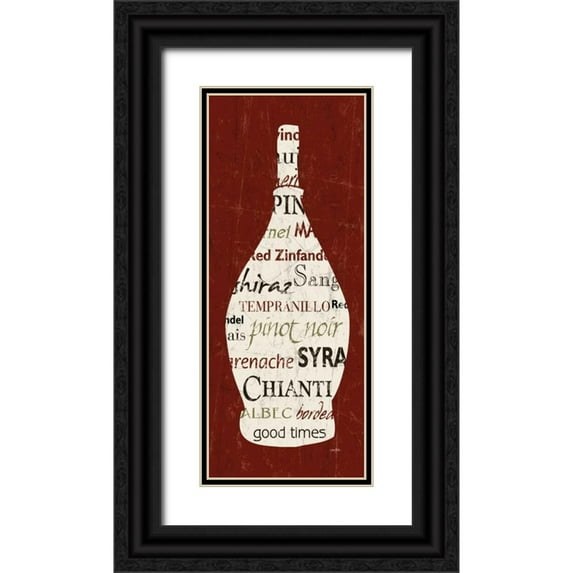 Stimson, Diane 15x32 Black Ornate Wood Framed with Double Matting Museum Art Print Titled - Vin Rouge