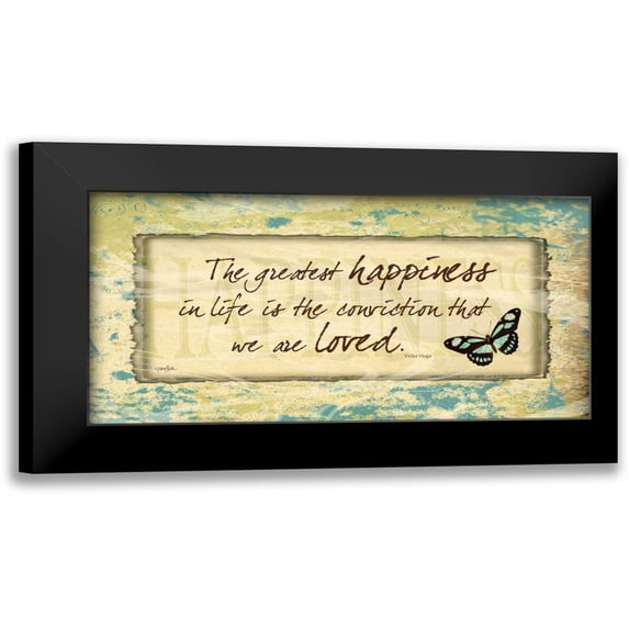 Stimson, Diane 18x11 Black Modern Framed Museum Art Print Titled - Happiness Butterfly