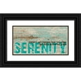 thumbnail image 1 of Stimson, Diane 18x11 Black Ornate Wood Framed with Double Matting Museum Art Print Titled - Serenity Grunge, 1 of 4