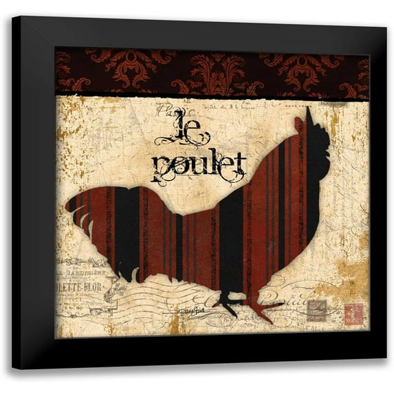 Stimson, Diane 20x20 Black Modern Framed Museum Art Print Titled - Le Poulet