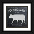 thumbnail image 1 of Stimson, Diane 20x20 Black Ornate Wood Framed with Double Matting Museum Art Print Titled - Chalkboard Cow, 1 of 4