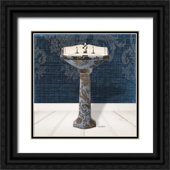Stimson, Diane 20x20 Black Ornate Wood Framed with Double Matting Museum Art Print Titled - Lacey Sink 5