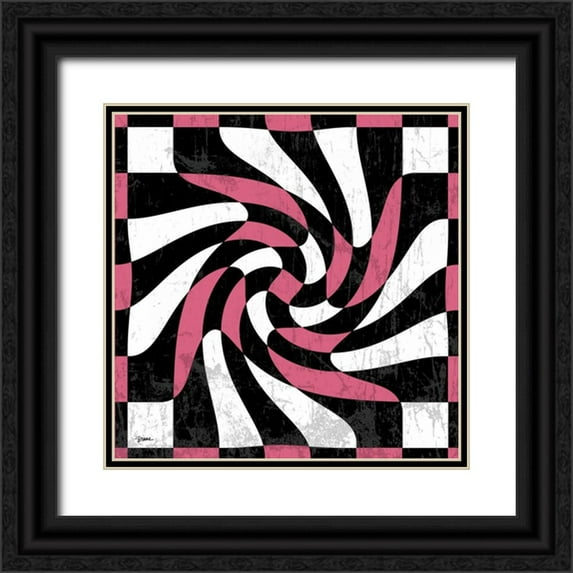 Stimson, Diane 20x20 Black Ornate Wood Framed with Double Matting Museum Art Print Titled - Warped Checks