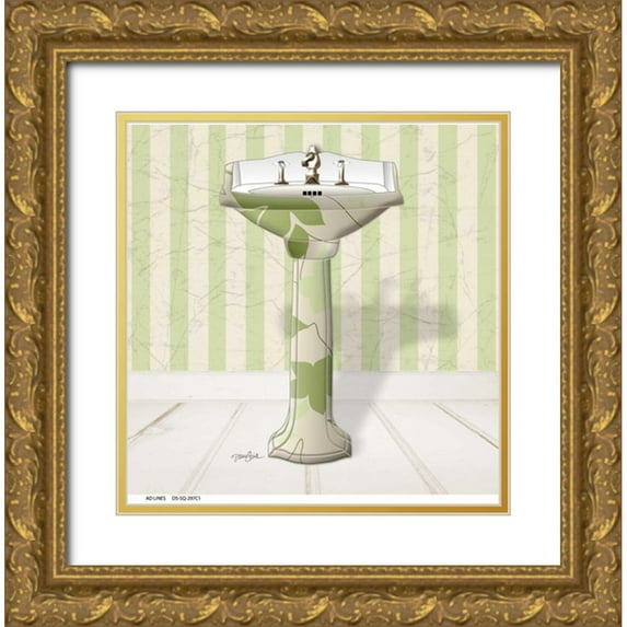 Stimson, Diane 20x20 Gold Ornate Wood Framed with Double Matting Museum Art Print Titled - Fleur Sink 1