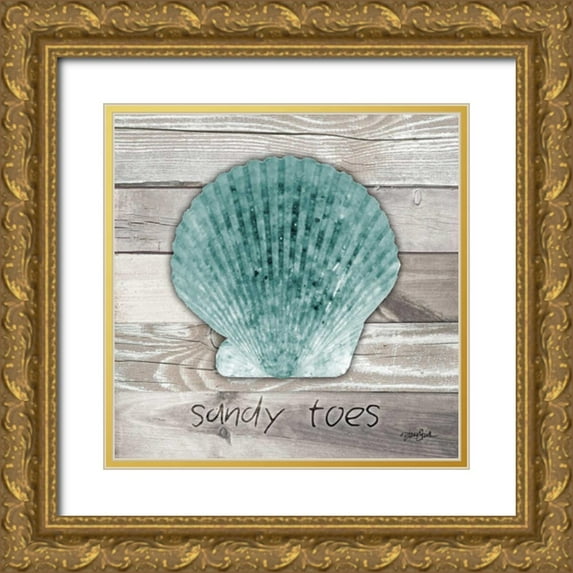 Stimson, Diane 20x20 Gold Ornate Wood Framed with Double Matting Museum Art Print Titled - Sandy Toes