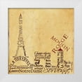 thumbnail image 1 of Stimson, Diane 20x20 White Modern Wood Framed Museum Art Print Titled - Paris Skyline Brown, 1 of 4