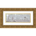thumbnail image 1 of Stimson, Diane 24x11 Gold Ornate Wood Framed with Double Matting Museum Art Print Titled - NY Skyline, 1 of 4