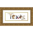thumbnail image 1 of Stimson, Diane 24x11 Gold Ornate Wood Framed with Double Matting Museum Art Print Titled - Texas Illustration, 1 of 4