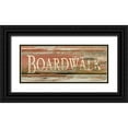 thumbnail image 1 of Stimson, Diane 24x12 Black Ornate Wood Framed with Double Matting Museum Art Print Titled - Boardwalk Sign, 1 of 4
