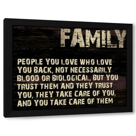Diane Stimson 24x19 Black Modern Wood Framed Wall Art Titled - Family Grunge