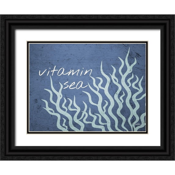 Stimson, Diane 24x19 Black Ornate Wood Framed with Double Matting Museum Art Print Titled - Vitamin Sea