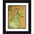 thumbnail image 1 of Stimson, Diane 25x32 Black Ornate Wood Framed with Double Matting Museum Art Print Titled - Green Pear Damask, 1 of 4