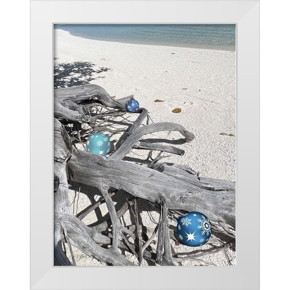 Stimson, Diane 25x32 White Modern Wood Framed Museum Art Print Titled - Driftwood Ornaments
