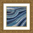 thumbnail image 1 of Stimson, Diane 26x26 Gold Ornate Wood Framed with Double Matting Museum Art Print Titled - Navy Mosaic 1, 1 of 4