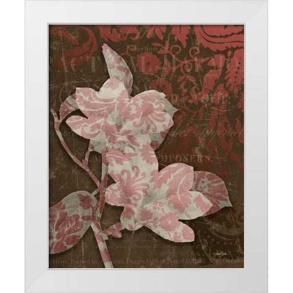 Stimson, Diane 26x31 White Modern Wood Framed Museum Art Print Titled - Magnolia Damask