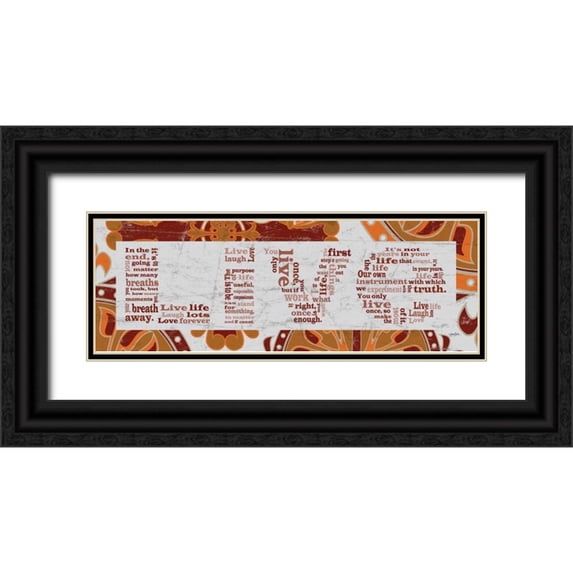 Stimson, Diane 32x14 Black Ornate Wood Framed with Double Matting Museum Art Print Titled - Brown Pattern Live