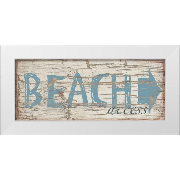 Stimson, Diane 32x15 White Modern Wood Framed Museum Art Print Titled - Beach Access