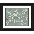 thumbnail image 1 of Stimson, Diane 32x25 Black Ornate Wood Framed with Double Matting Museum Art Print Titled - Cherry Blossoms Gray, 1 of 4