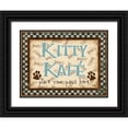 thumbnail image 1 of Stimson, Diane 32x25 Black Ornate Wood Framed with Double Matting Museum Art Print Titled - Kitty Kafe Blue, 1 of 4